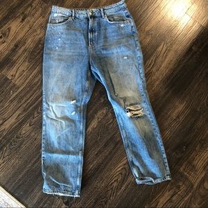 Free People Distressed Boyfriend Jeans